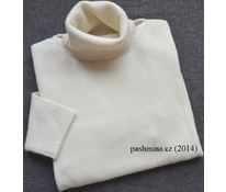 Roll-neck with long sleeves, white, size M