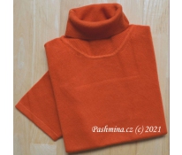 Roll-neck with short sleeves, orange II, size L