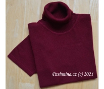 Red roll-neck, short sleeves, size M