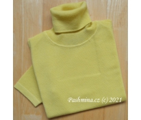 Yellow roll-neck, short sleeves, size S