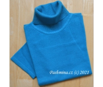Turquoise roll-neck, short sleeves, size M