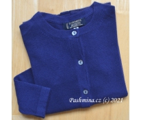 With buttons, bright blue, size S